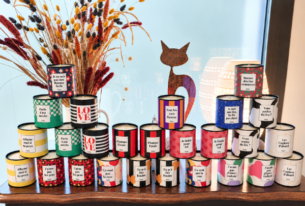 Bougies parfumées en boutique 