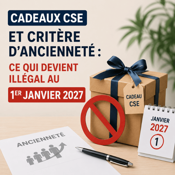 Cadeaux CSE et critère d'ancienneté : ce qui devient illégal au 1er janvier 2027