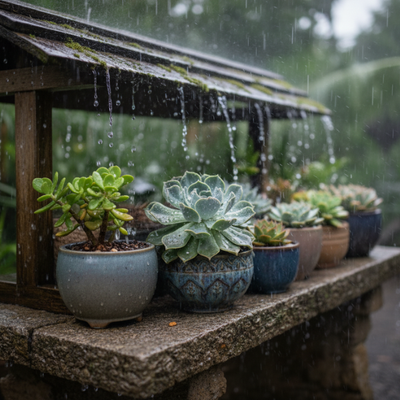 Que faire si votre cactus ou votre succulente a pris la pluie ?