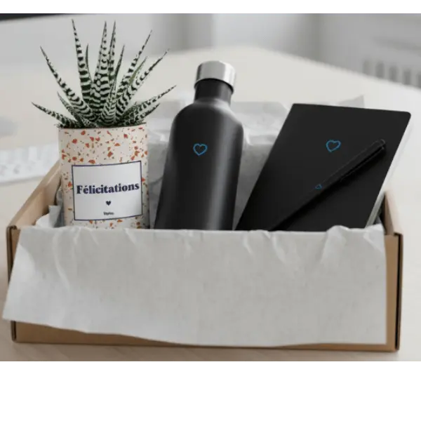 Kit de bienvenue welcome pack entreprise avec plante personnalisée