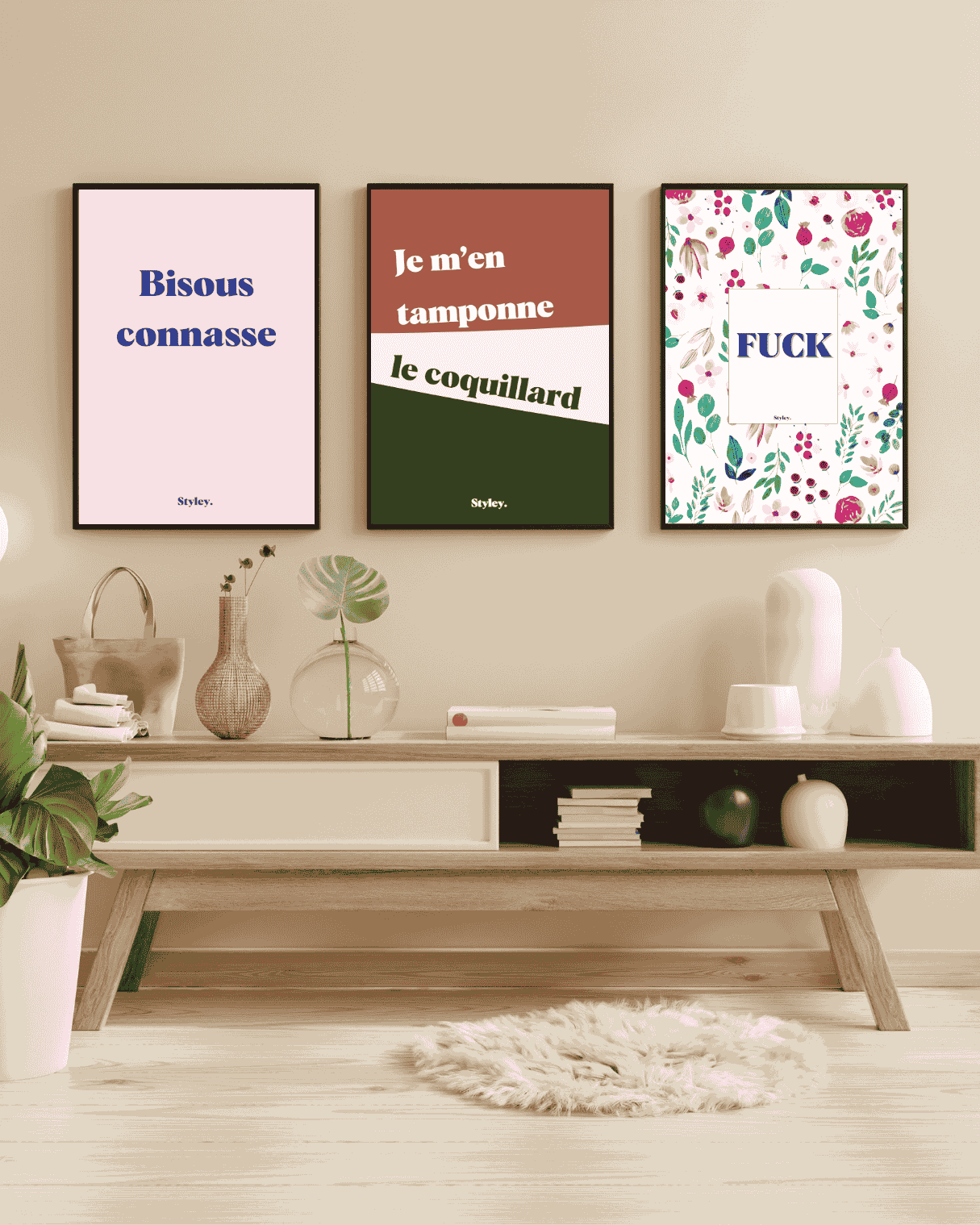 Bisous connasse - Affiche