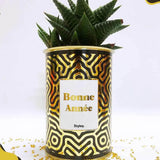 Bonne année - Plante - Finition dorée Crassula