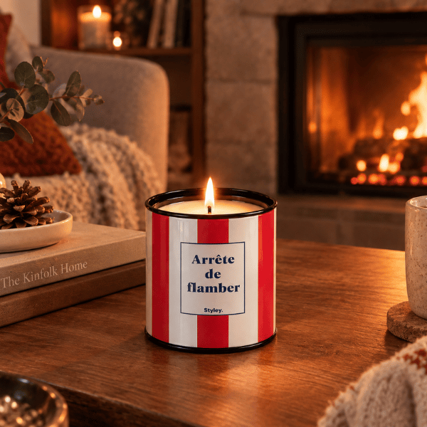 Arrête de flamber - Bougie naturelle cadeau de noel