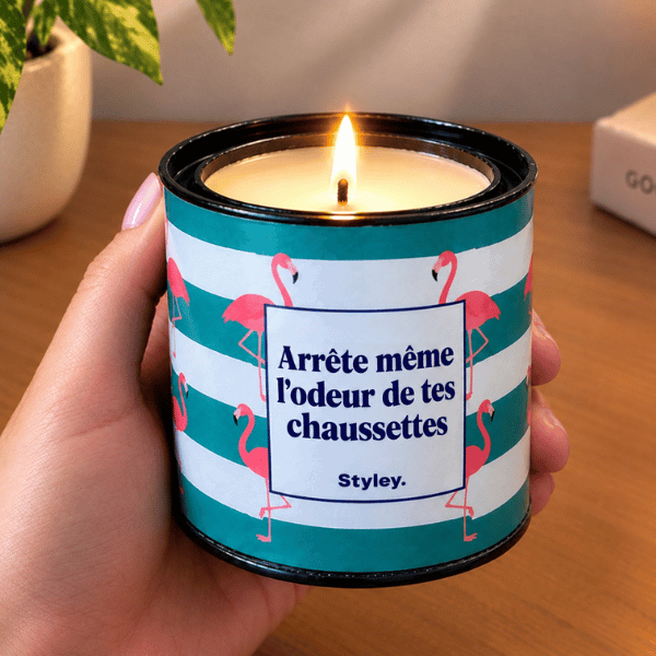 Flamants roses - Bougie Personnalisable
