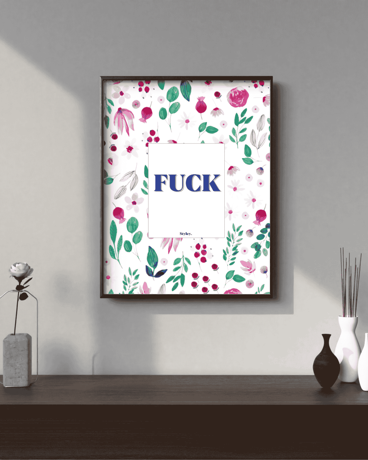 Fuck - Affiche Affiche avec cadre