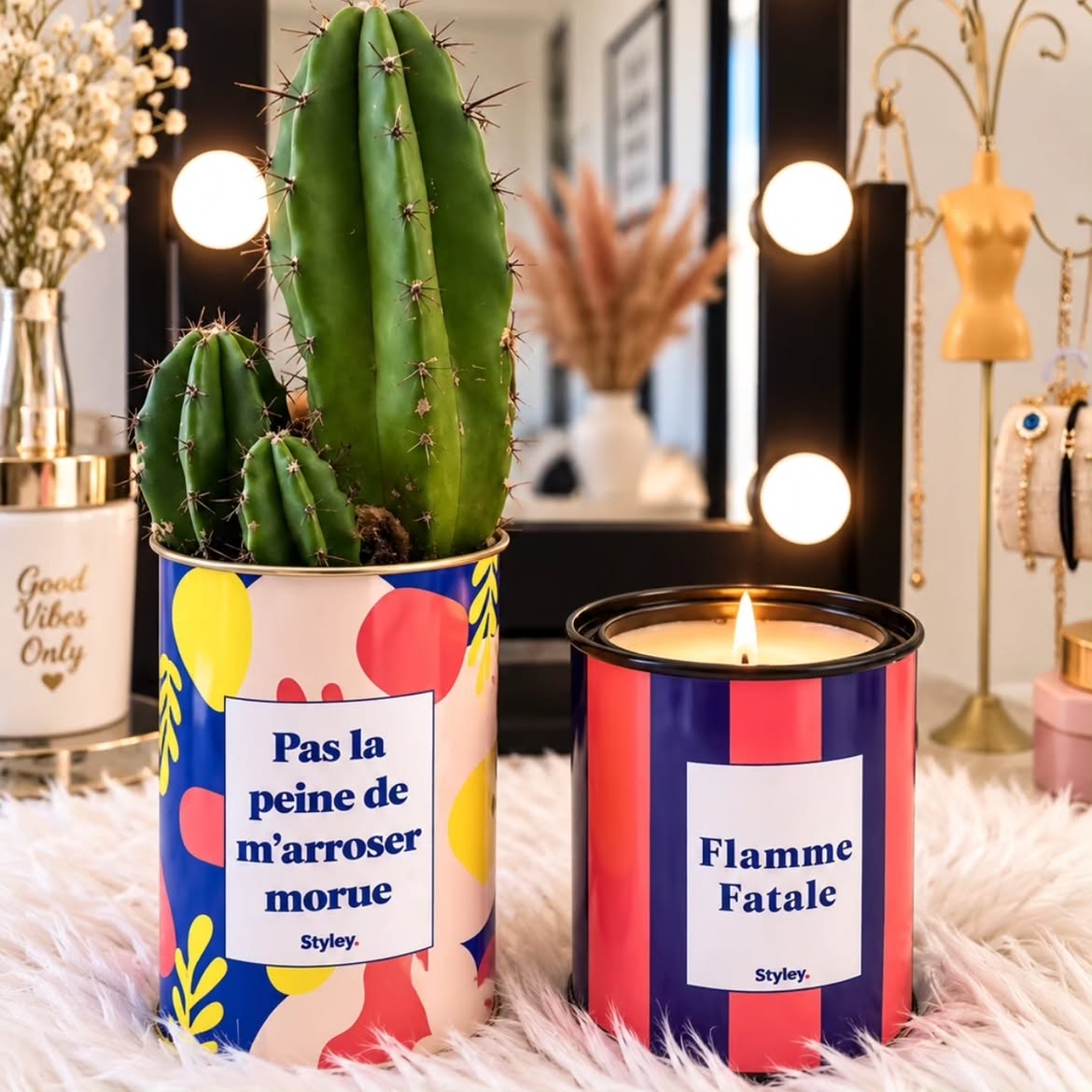 cactus et bougie flamme fatale