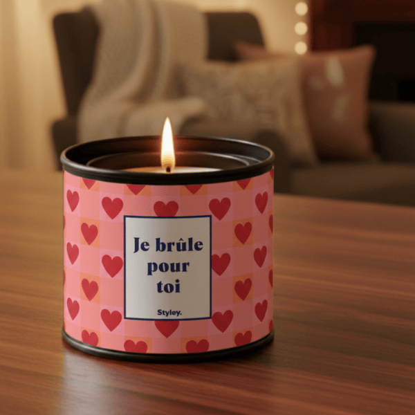 Je brûle pour toi - Bougie Parfumée - détail