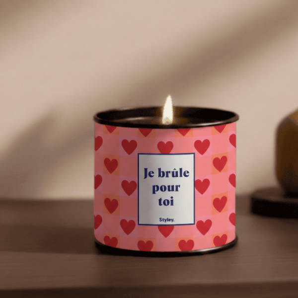Je brûle pour toi - Bougie Parfumée - présentation