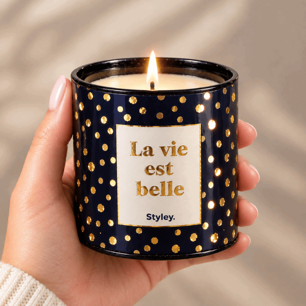 La vie est belle - Bougie Parfumée gold