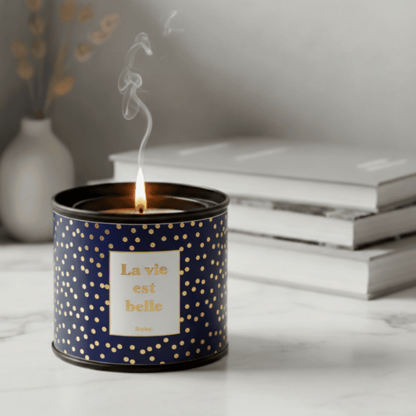 La vie est belle - Bougie Parfumée finition gold