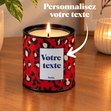Léopard rouge - Bougie Personnalisable