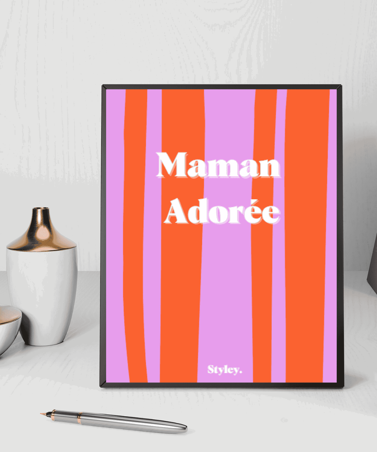 Maman adorée - Affiche Affiche avec cadre