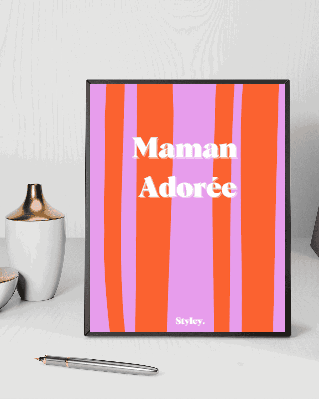 Maman adorée - Affiche Affiche avec cadre