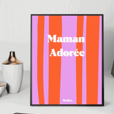 Maman adorée - Affiche Affiche avec cadre
