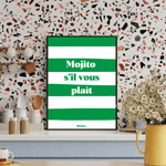 Mojito s'il vous plait - Affiche Affiche avec cadre