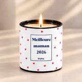 Pois rouges - Bougie Personnalisable