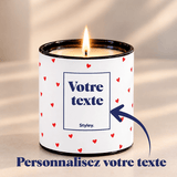 Pois rouges - Bougie Personnalisable