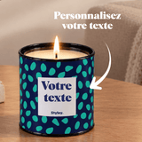 Pois turquoise - Bougie Personnalisable