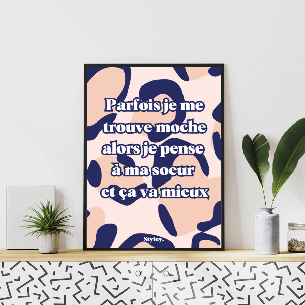 Sœur moche - Affiche Affiche avec cadre