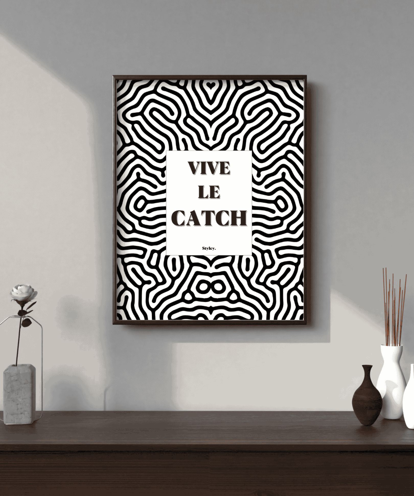 Vive le Catch - Affiche Affiche avec cadre