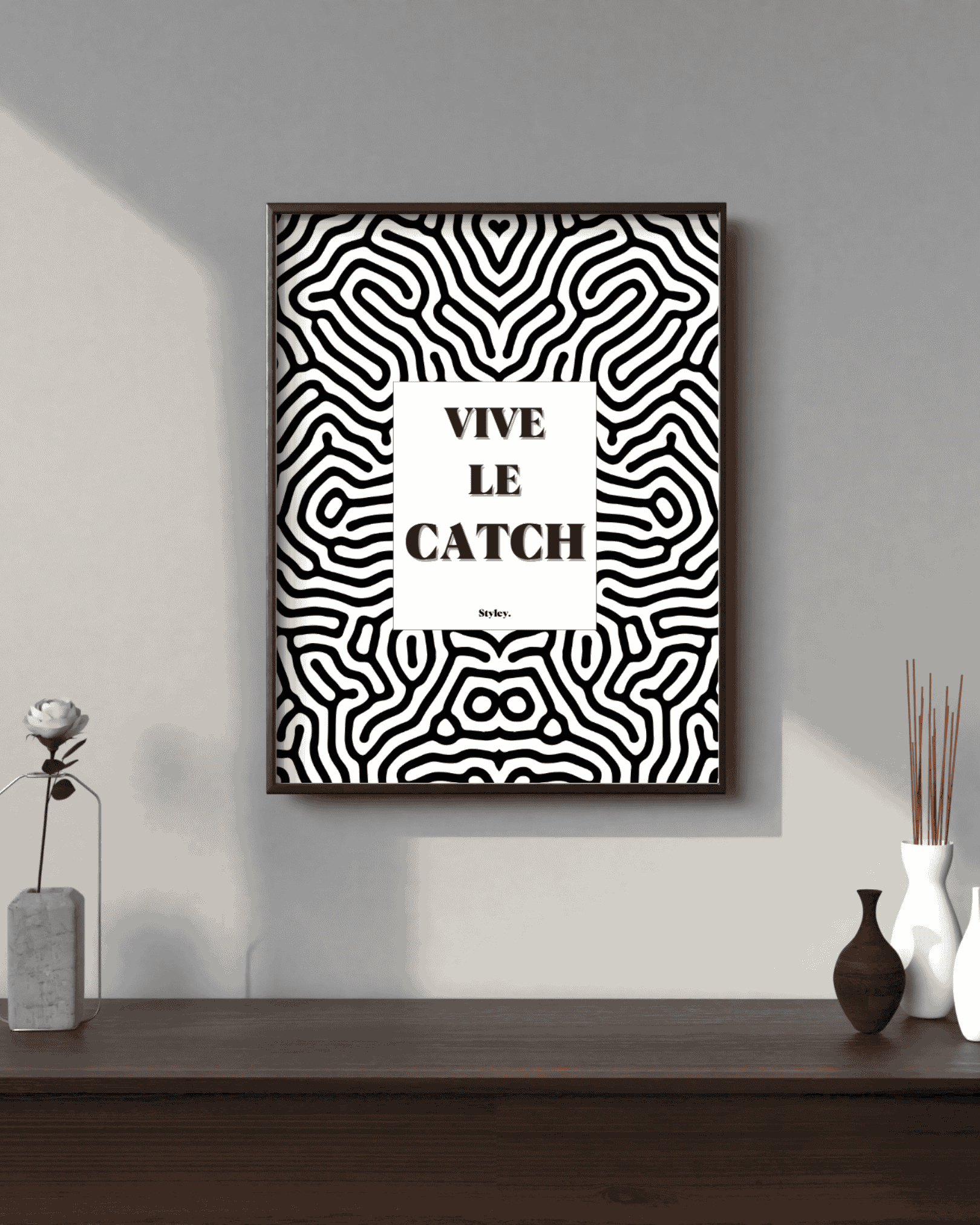 Vive le Catch - Affiche Affiche avec cadre