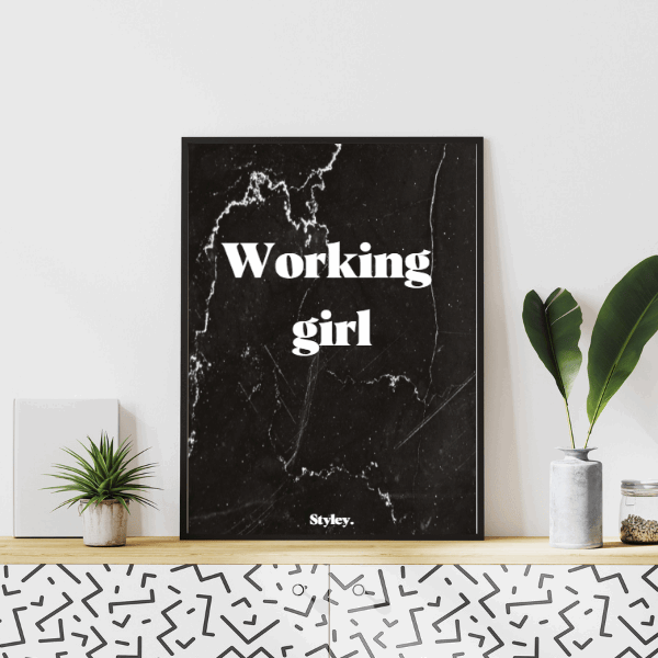 Working girl - Affiche Affiche avec cadre