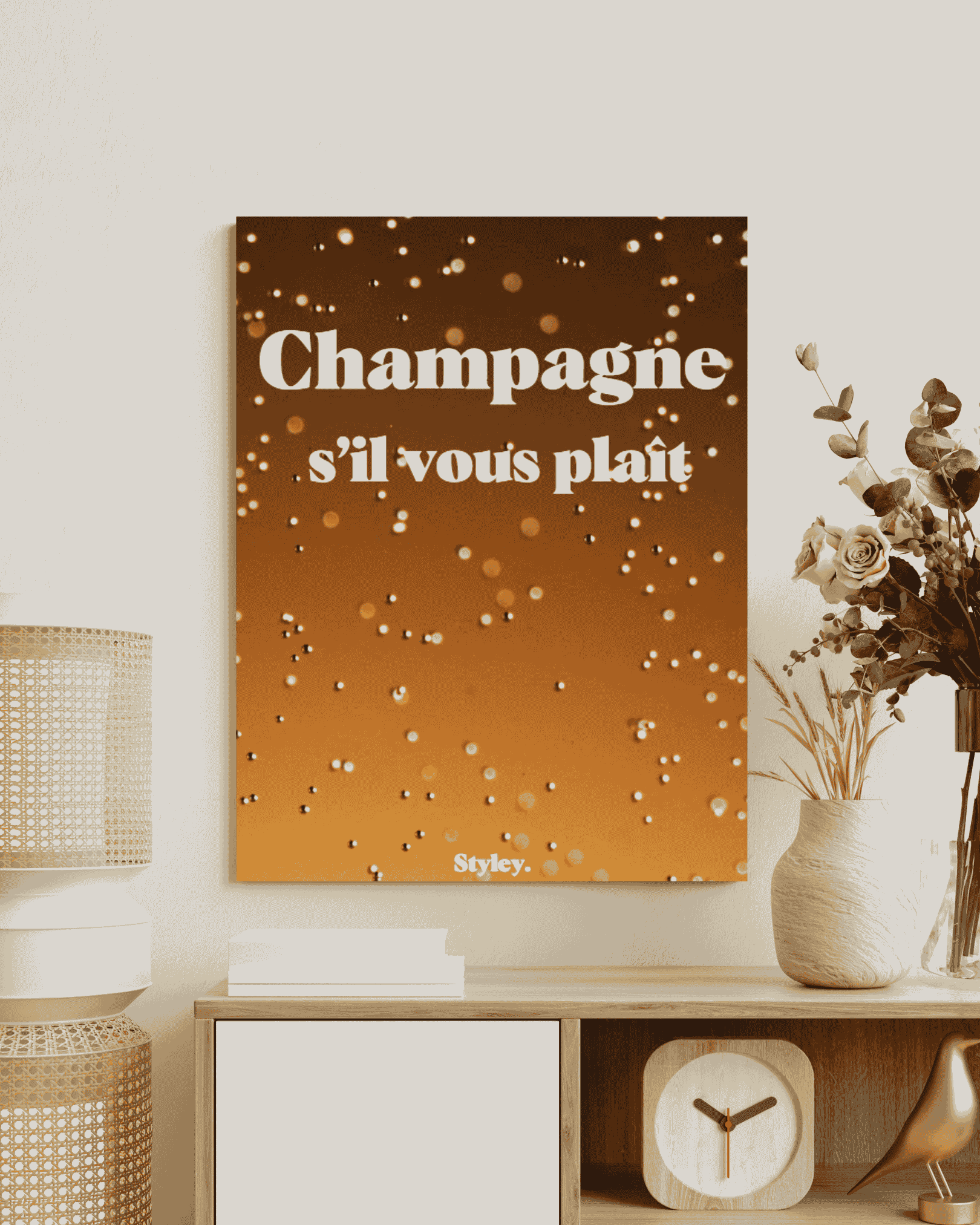 Champagne s’il vous plaît - Affiche Affiche seule