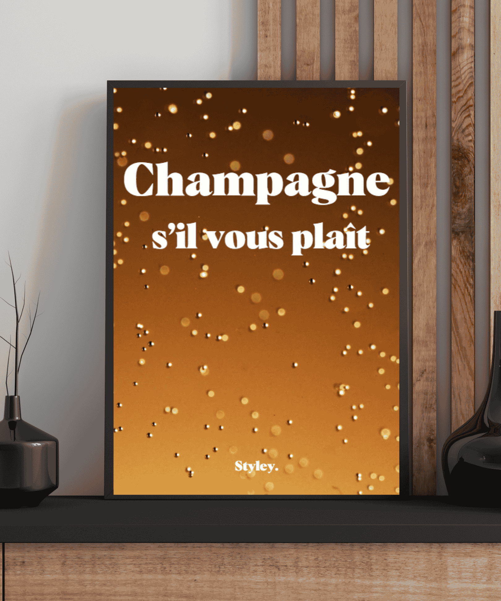 Champagne  s’il vous plaît - Affiche