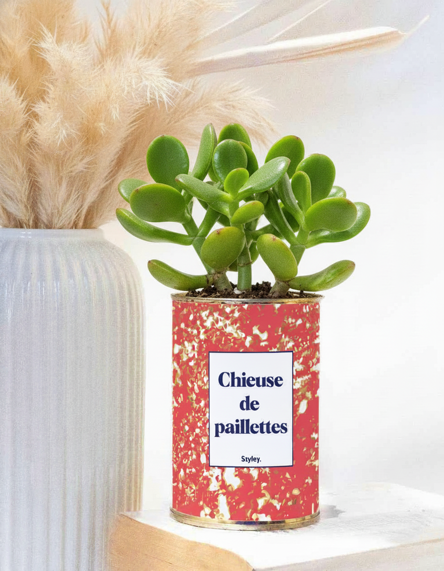 chieuse de paillettes plante grasse