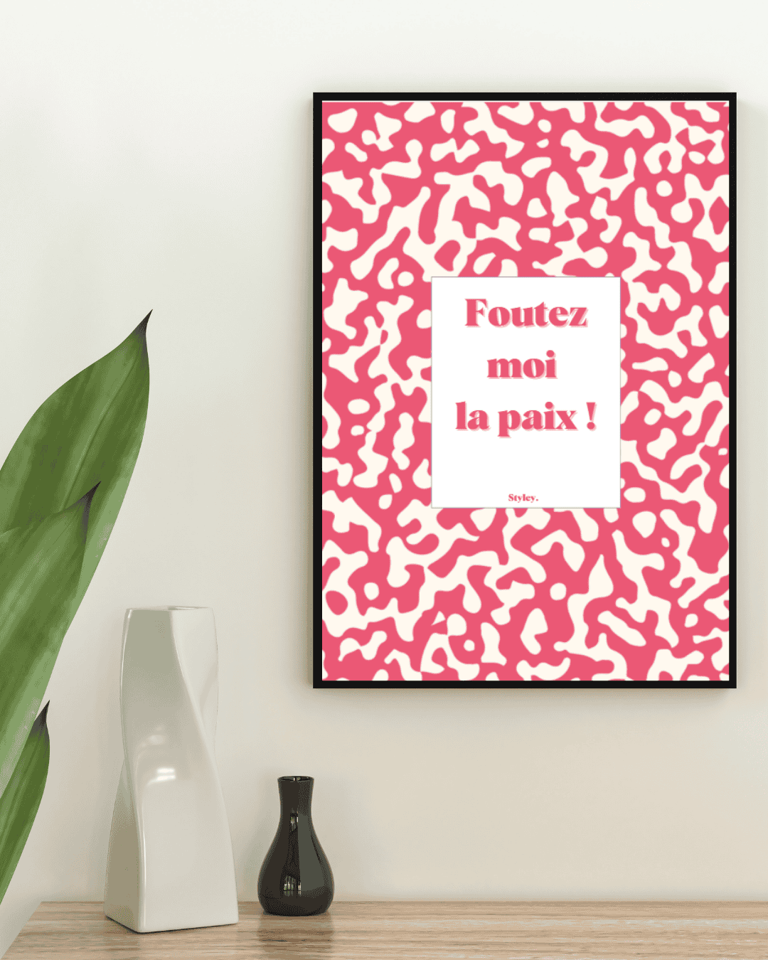 Foutez moi la paix - Affiche Affiche avec cadre