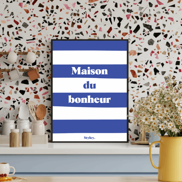 Maison du bonheur - Affiche Affiche avec cadre