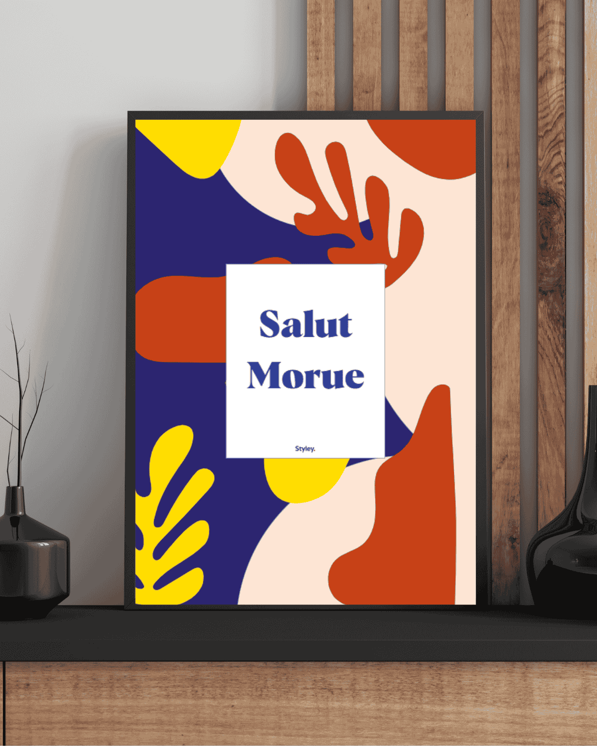 Salut Morue - Affiche Affiche avec cadre
